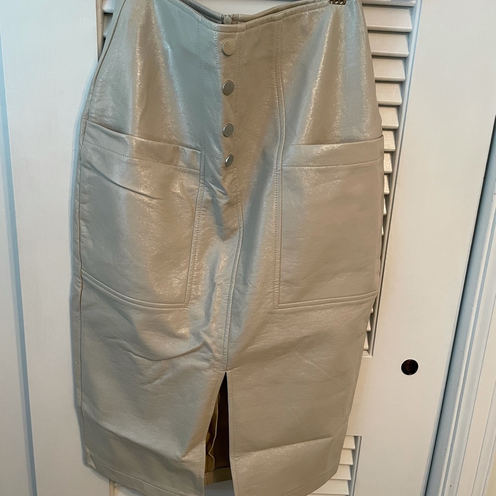 Vinyl Midi Pencil Skirt